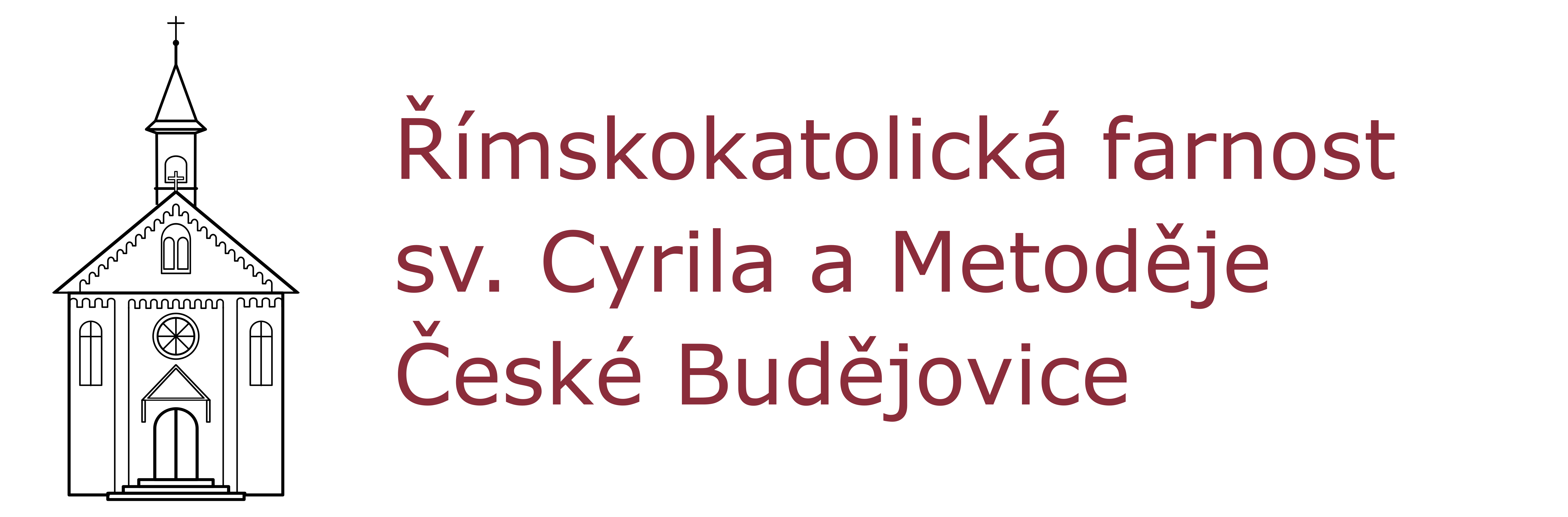 Logo Farní kostel sv. Cyrila a Metoděje - Římskokatolická farnost sv. Cyrila a Metoděje České Budějovice - Suché Vrbné